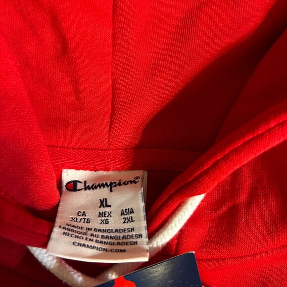 Champion Men's Houston Cougars Fleece Pullover Hoodie Red Size XL - Picture 3 of 4